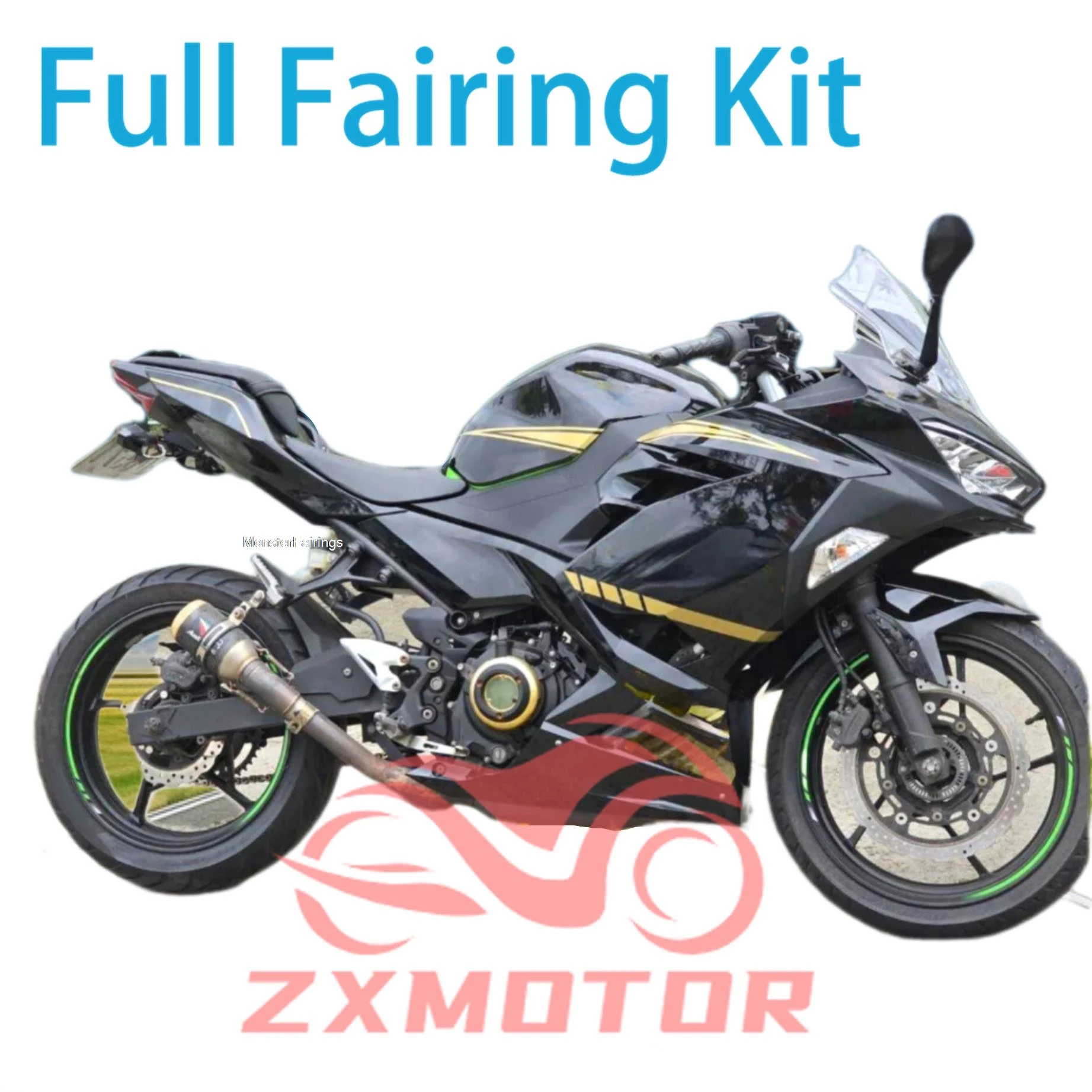 Perfect Fit Fairing Kit for Kawasaki EX400 18 19 20 21 22 23 24 Motorcycle Aftermarket Injection Fairings Ninja 400 2018-2024