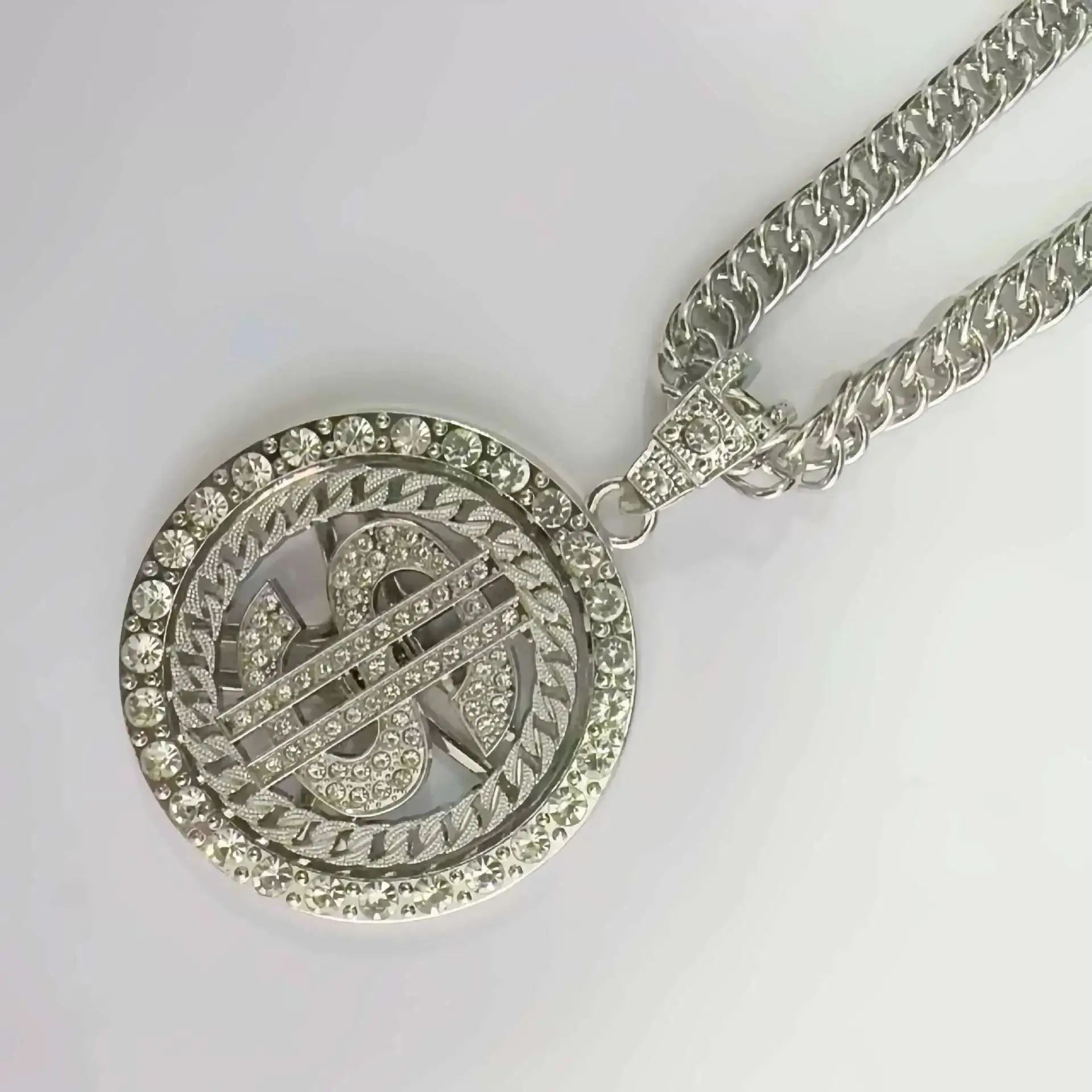 Korean Fashion Crystal Dollar Necklace Female Choker Trinket Clavicle Chain Women Jewelry Girl Party Gift