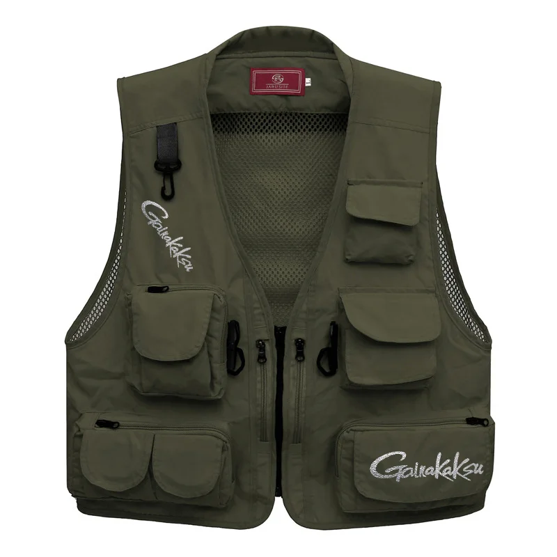 Multi-pocket Vest Men\'s Breathable Outdoor Brand Fishing Hiking Reporter Sports Fishing Photography Volunteer Vest Tooling Vest