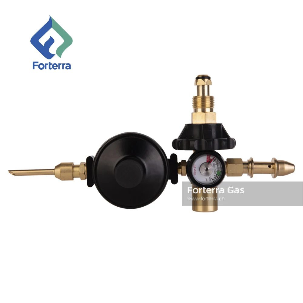 Helium Tank Balloon Inflator Regulator for Latex and Foil Balloons Equipped with 60/40 air mixer