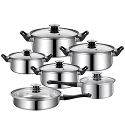 Ensemble de casseroles en grain de bois pour cuisinière à induction, noir, RON, Asie, Moyen-Orient, cadeau, approvisionnement transfrontalier, 10 pièces