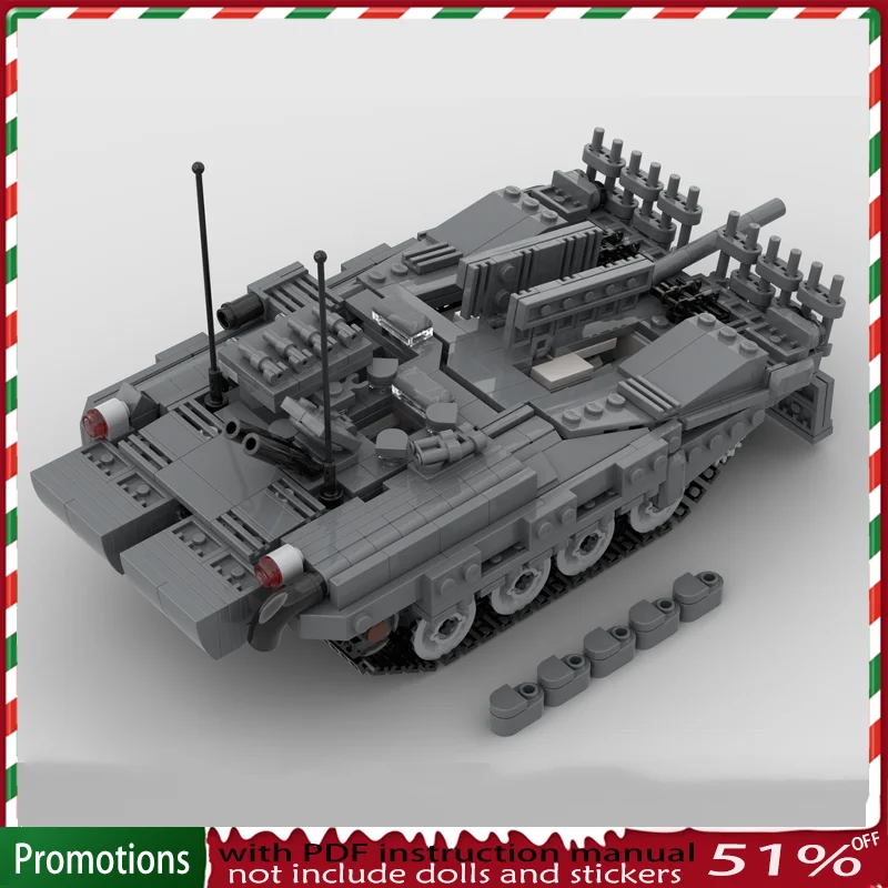 814ピース MOC ブロック テクニック Strv 103 S戦車モデル DIY パズル 組み立ておもちゃ クリスマスギフト 子供 大人向け