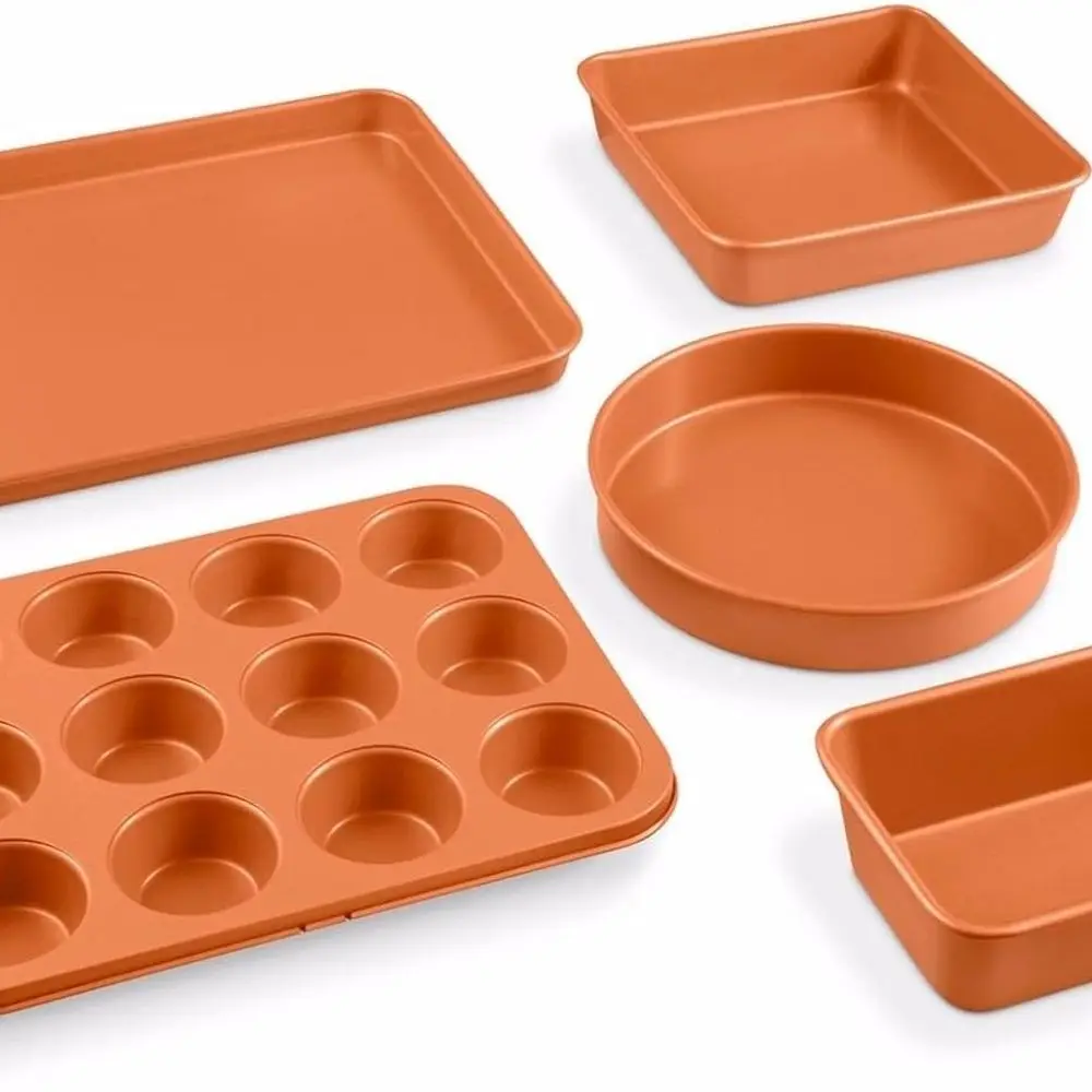 

Nonstick Copper Ultimate Bakeware Set Brown