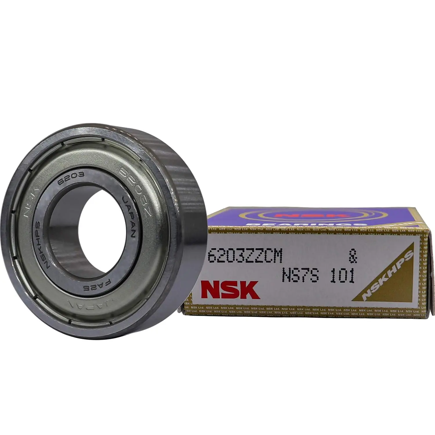 2PCS Japan NSK 6203-ZZ Deep Groove Bearings Metal Shield 17x40x12MM Anti Dust High Precision For Motor DIY Farm Equipment