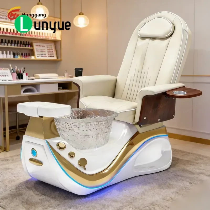 Luxury Modern Electric Adjustable Pedicure Chair Foot Spa Massage Beauty Furniture Nail Care Station Comfortable Design