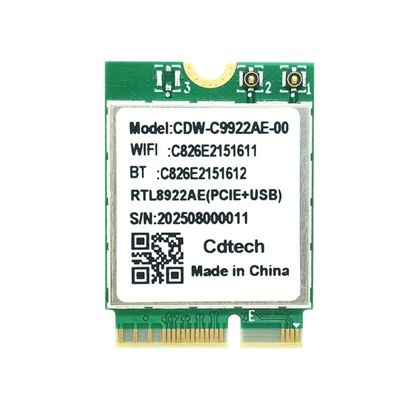 Ingenious-Bluetooth 5.4 Wifi7-Karte RTL8922AE 6338 Mbit/s 2,4 G/5 G/6 G Tri-Band Wireless Wifi-Adapterkarte M. 2 für Windows 10/11