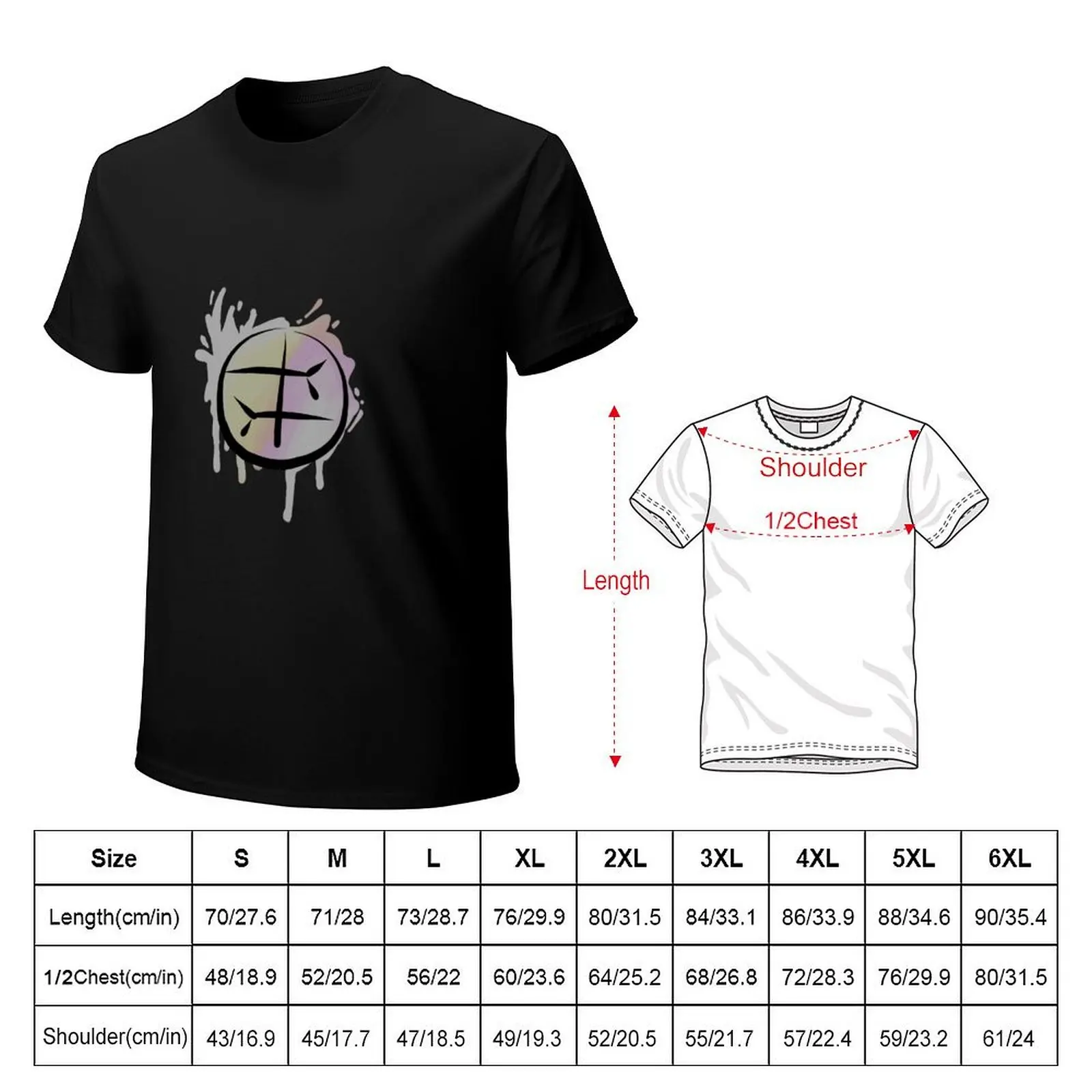 empathy watercolor T-Shirt Simple Solid Color Crew Neck Tee