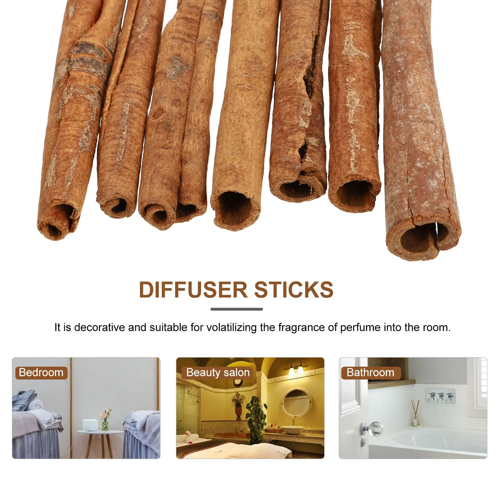 40G Cinnamon Sticks Diffuser Aromatherapy Stick Set for DIY Making Aroma Accessories Kitchen Study Bathroom Relaxing Mood
