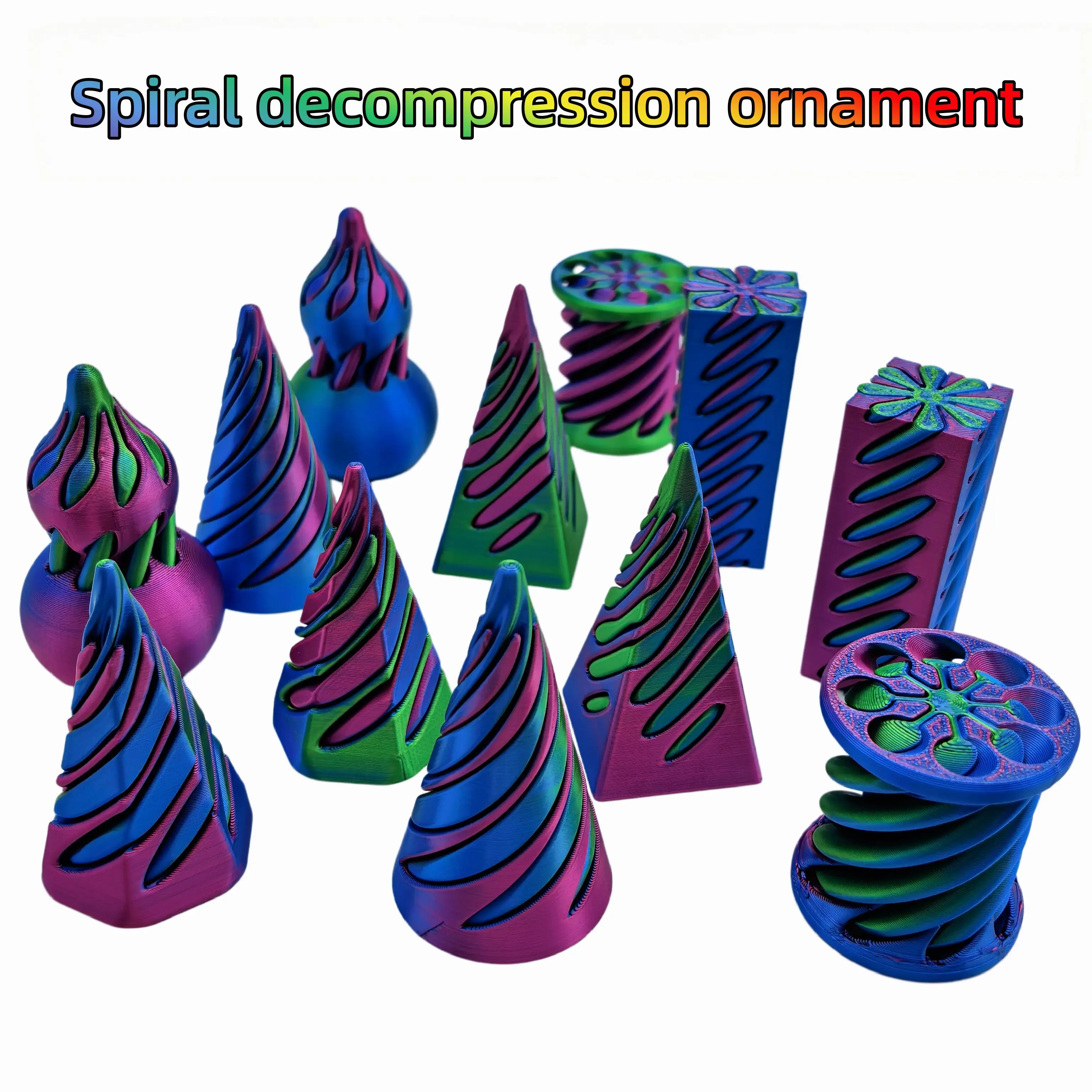 2/6-piece rotating decompression desk toy, polygon style rotation, fun for personal use, best birthday and holiday gift
