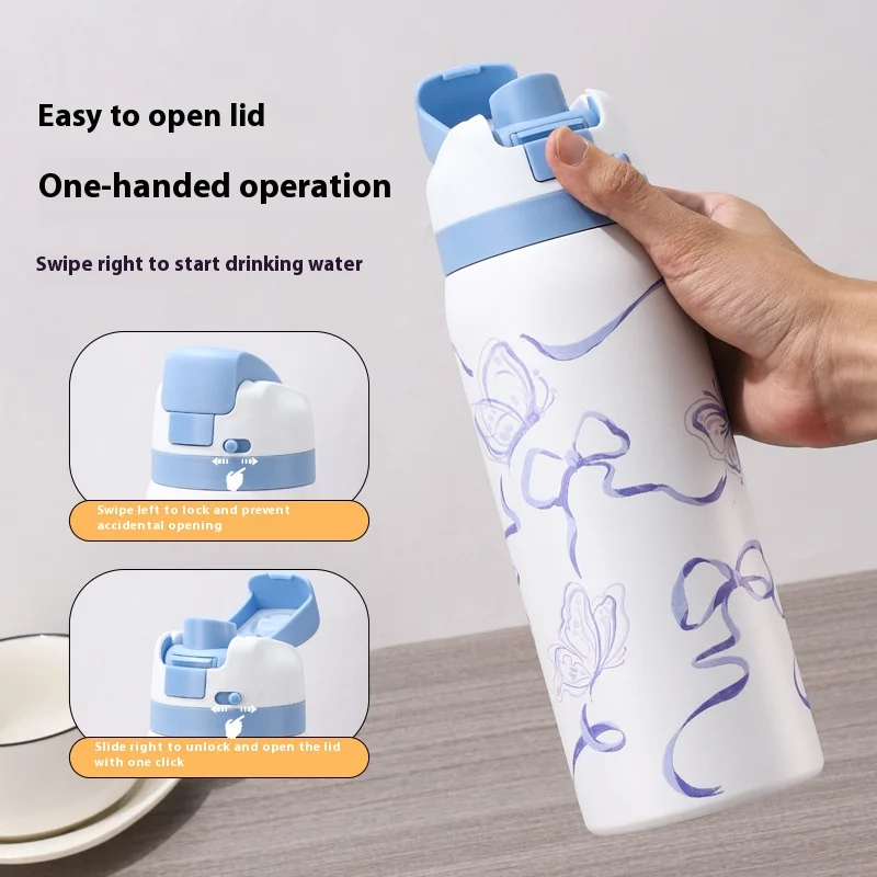 New Best-selling Stainless Steel Insulated Cup Large-capacity Portable Hand-held Sports Water Cup Available in Multiple Colors