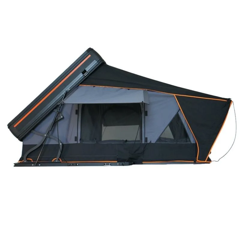 Lightweight Aluminum Hard Shell Roof Top Tent 4 Season Waterproof Canvas One Bedroom Design for Outdoor Adventures Car Camping
