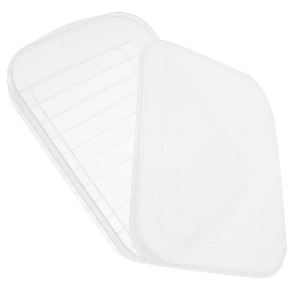 

Reusable Fridge Food Preservation Box Clear Bacon Storage Container Airtight Seafood Keeper for Refrigerator