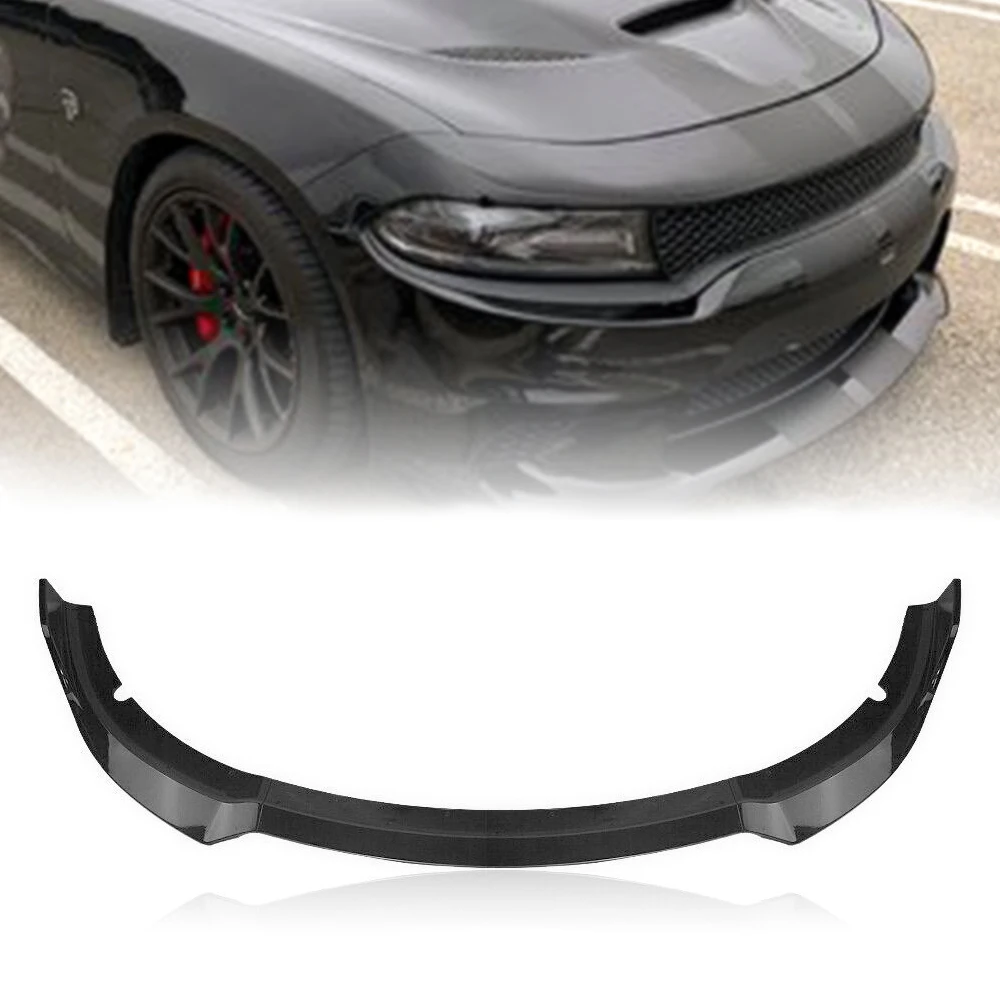 For Dodge Charger SRT 2015 2016 2017 2018 2019 Front Bumper Spoiler Lip Glossy Black Lower Body Kit Trim Splitter Board Blade