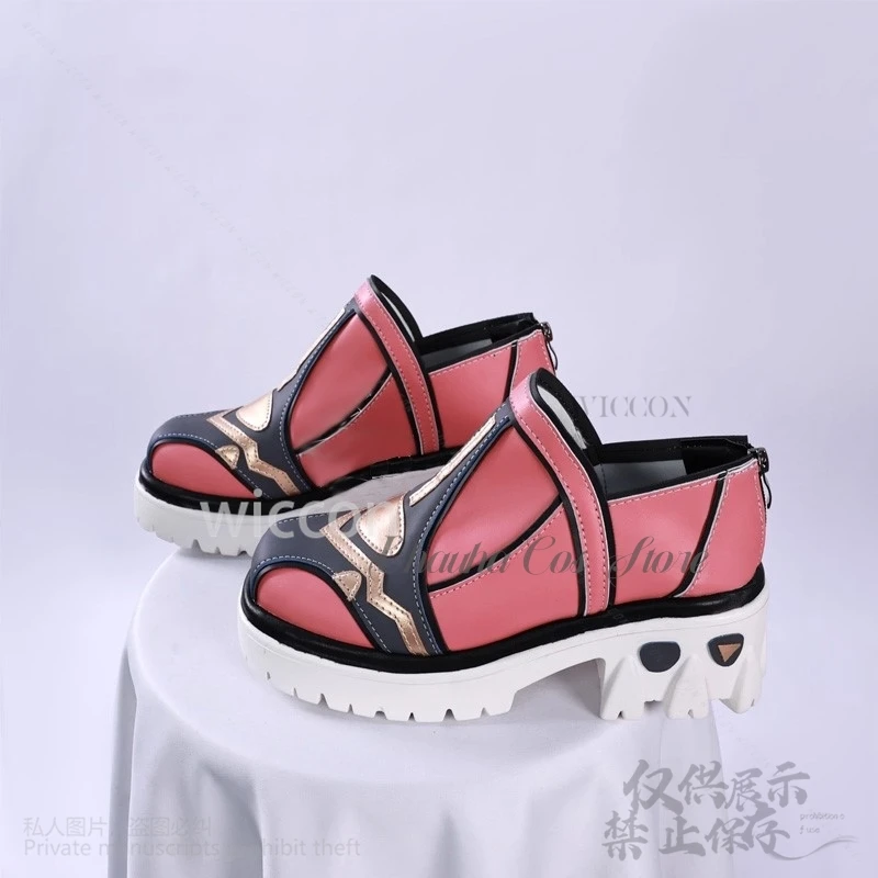 อะนิเมะเกม Genshin Impact คอสเพลย์ Varesa รองเท้าหวาน Y2K รูปแบบ Props สีชมพูกีฬาสวมใส่สําหรับหญิงหญิงฮาโลวีน Cos ที่กําหนดเอง