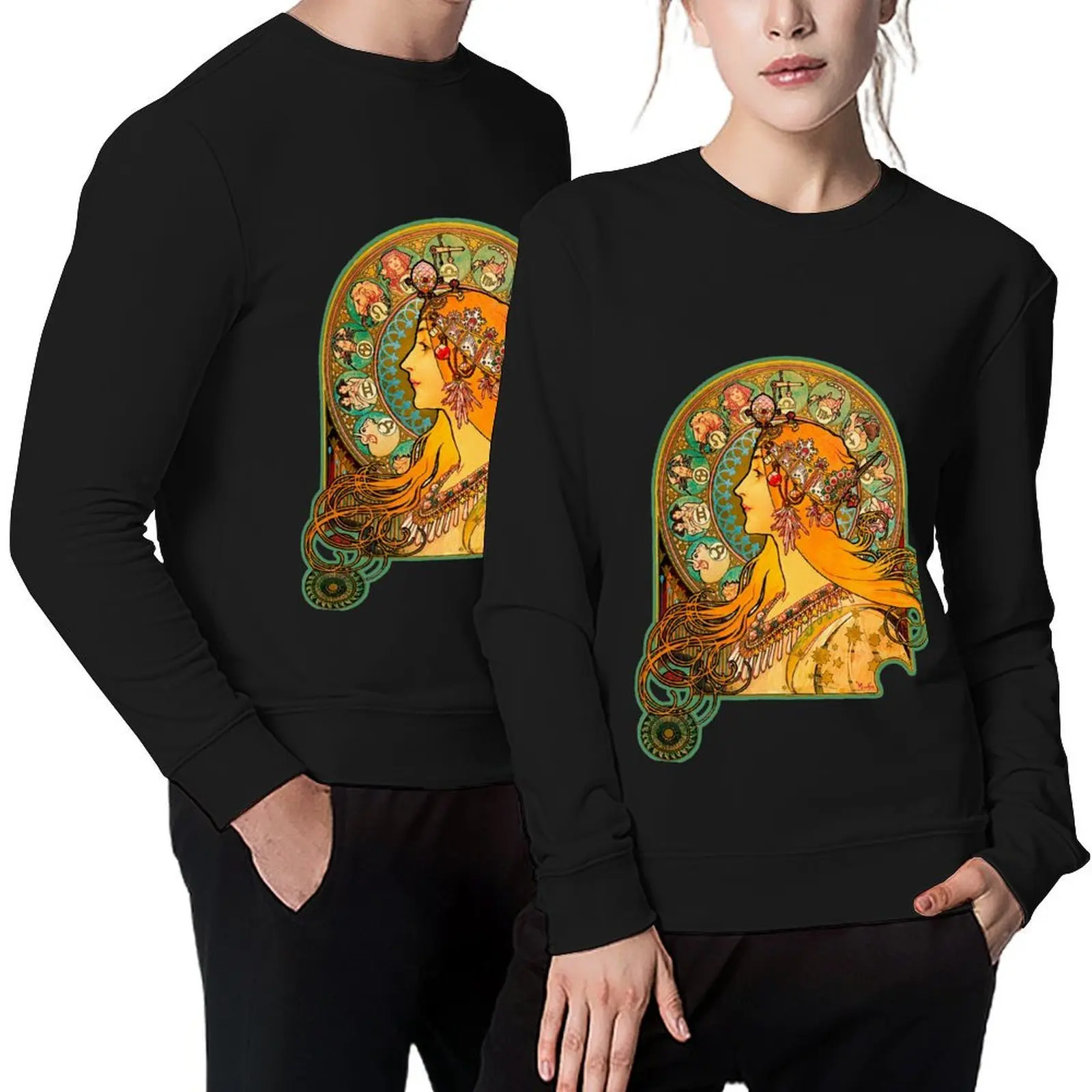 

HD Zodiac, (1896) - Alphonse Mucha Pullover men's clothes men's sweat-shirt set fashion men autumn jacket men autumn sweatshirt