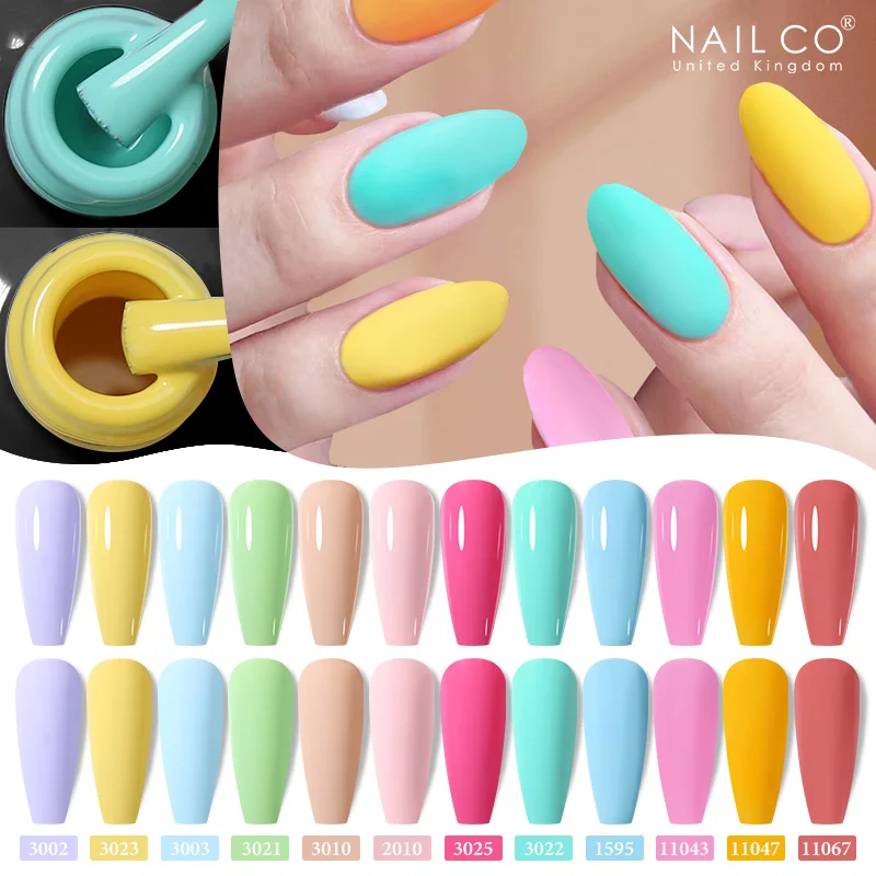 NAILCO 15ml Macaron Nail Gel Polish Spring Summer Pink Purple Semi Permanent Nail Art Manicure Soak Off LED UV Nail Varnishes