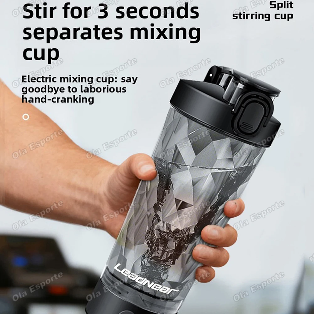 2026 Detachable Electric Mixing Cup Electric Protein Powder Shaker Cup USB Rechargeable Reusable Suitable For Indoor/Outdoor Use