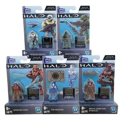 Mega Construx-Heróis HALOINFINITE Figura Coleção Block Toys, Halos 17, espartano, Yoroi, Kovan, Agryna, Brute, Chefe, Ik'novus, 5pcs