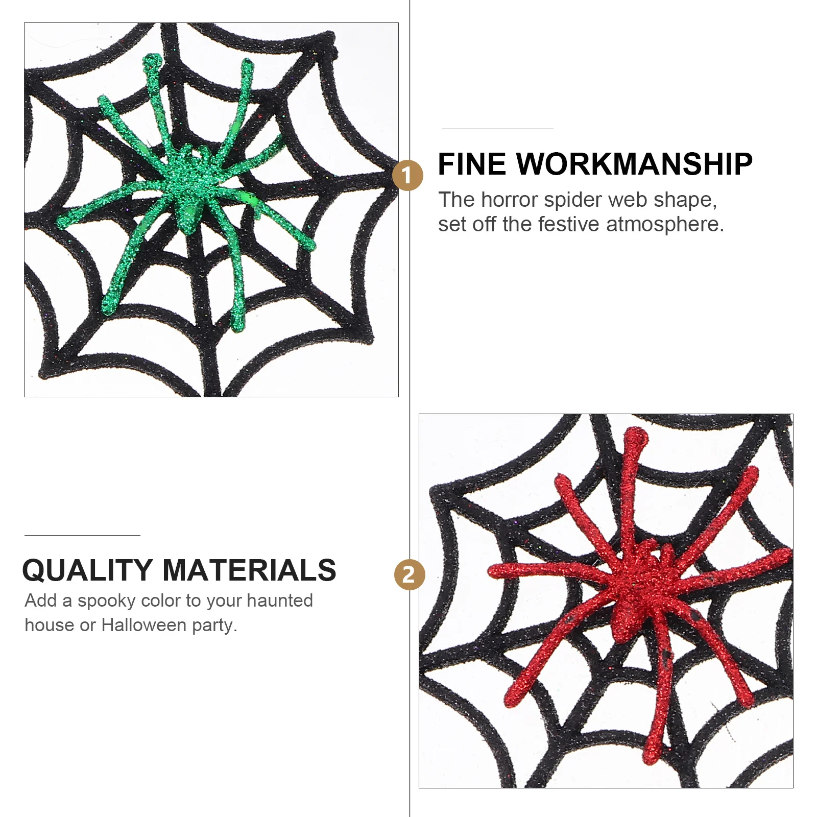 

12Pcs Glitter Spider Webs Halloween Cobwebs Decorative Plastic Spider Webs Party Decorations Garden Spooky Props