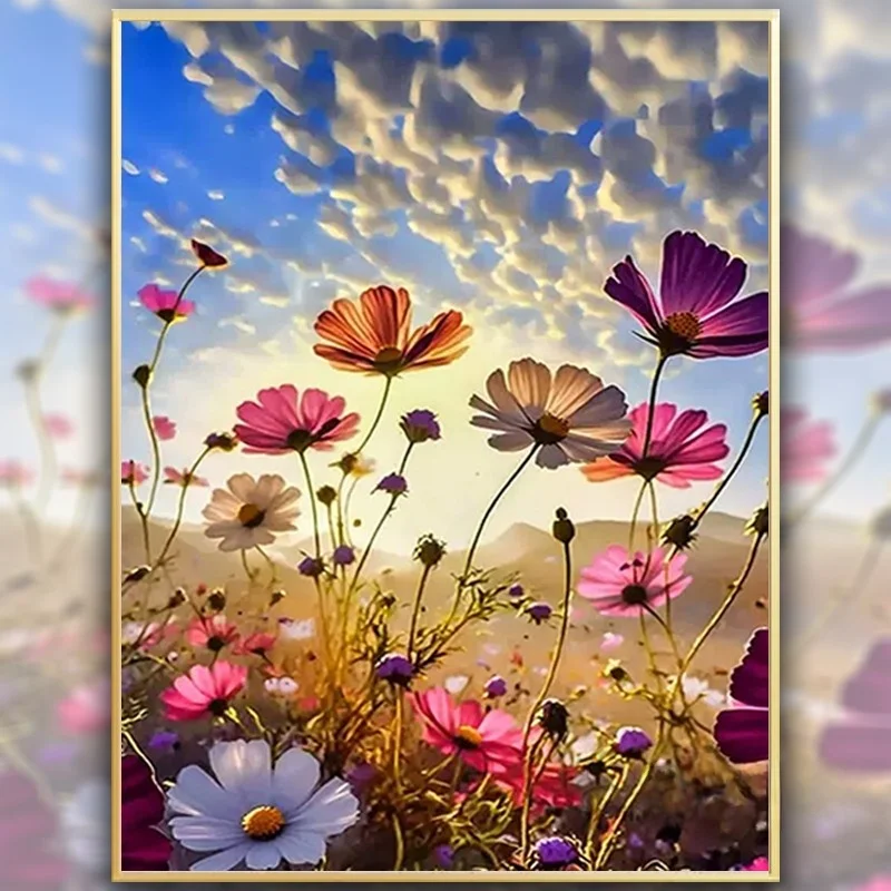 

Printed Cross Stitch 2026 New Gesang Flower Handmade Embroidery for Living Room Bedroom Floral Series Diamond Painting Kit