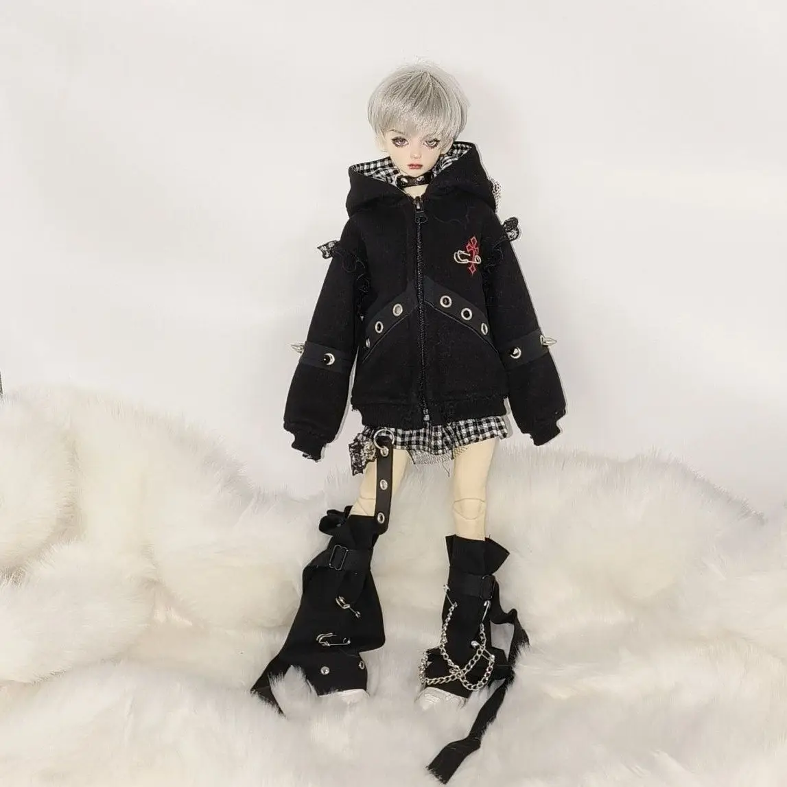 1/6 1/4 Doll's Clothes Suit for 30/45cm Bjd Doll Coat Leg Warmer Dress Up Girl Toys Play House Fashion Doll Accessories, No Doll