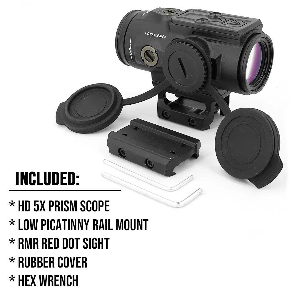 Imagem -04 - Tactical hd Gen ii 5x Prism Scope 5.56 Ar-bdc4 Retículo Totalmente Multi-revestido Fmc Led para Airsoft Logotipo Comum Completo