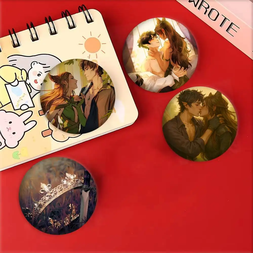 روايات الخيال القاسية P-Prince J-Jude وCardan شارات شارة ليزر مستديرة الكرتون بروش الملابس ظهره اكسسوارات التلبيب