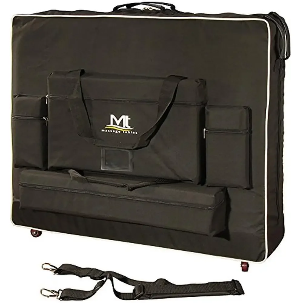 

Portable Massage Table Carrying Case Bag with Wheels 30" Wheeled Case with Snap-Lock Buckles and Heavy Metal Hardware 4 Storage