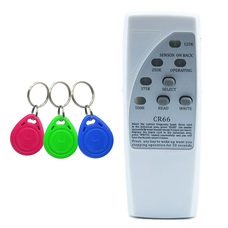 Lecteur de puces intelligent RFID portable A24U + porte-clés 3X5200, copieur d'identification 125Khz, duplicateur d'étiquettes d'identification, programmeur pour EM4305 T5577