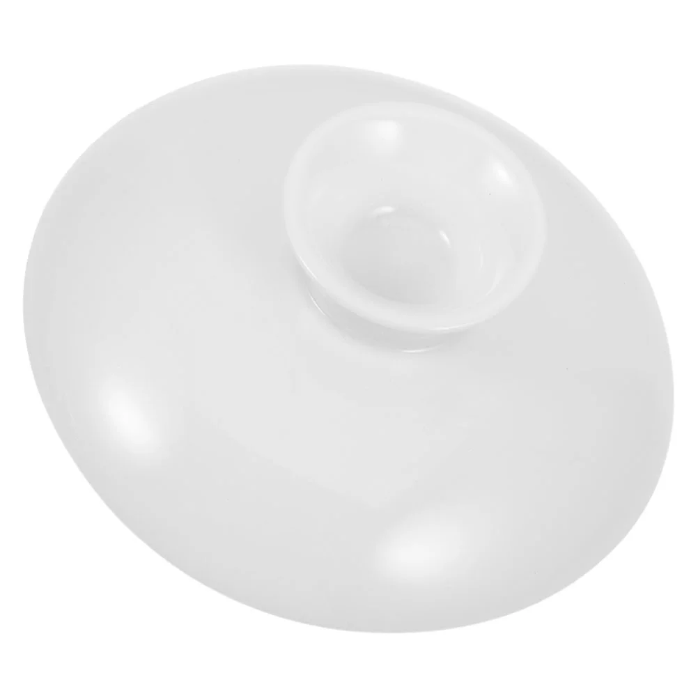 

White Ceramic Tea Cup Lid 3.5 Inch Replacement for Mugs Cups Tea Bowls Reusable Universal Cup Cover Ceramic Mug Covers