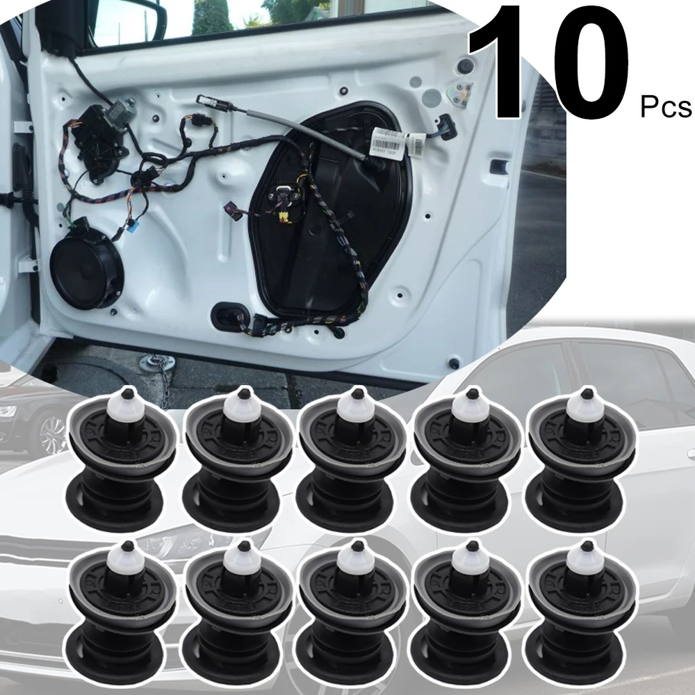 10Pcs For VW Golf MK6 Mk7 2008 - 2018 Passat B7 B8 Polo 6R Sharan Touareg 7P Beetle 5C Caddy 2K Door Panel Card Trim Clip Rivets