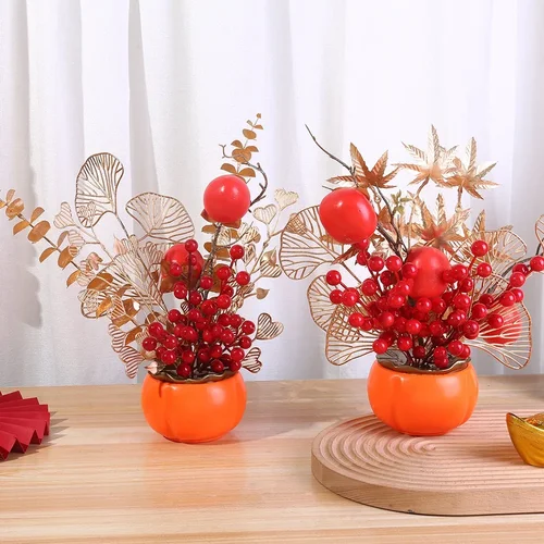 새해 복 많이 받으세요! 중국 플라스틱 화병, 감 디자인, 축제 및 축하  Best5