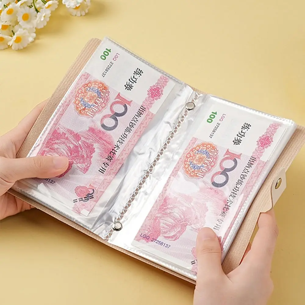 Capybara 100-enveloppen Geldbesparende uitdaging PU-mini-map met grote capaciteit Besparingsuitdaging Herbruikbaar Waterdicht