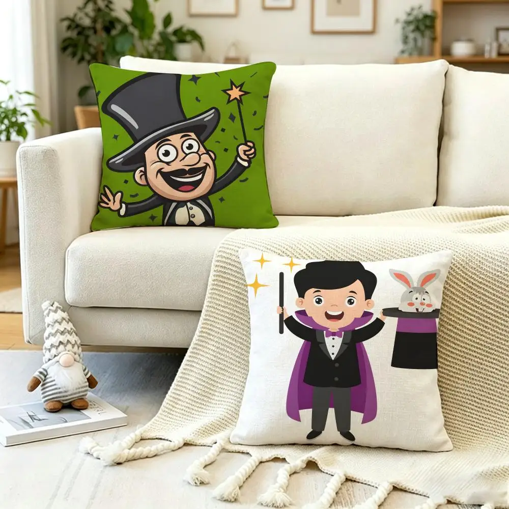 Fantasy M-Magician Cushion Cover Anti-dustmite Pillowcase Invisible zipper silky short plush Sofa cushion cover
