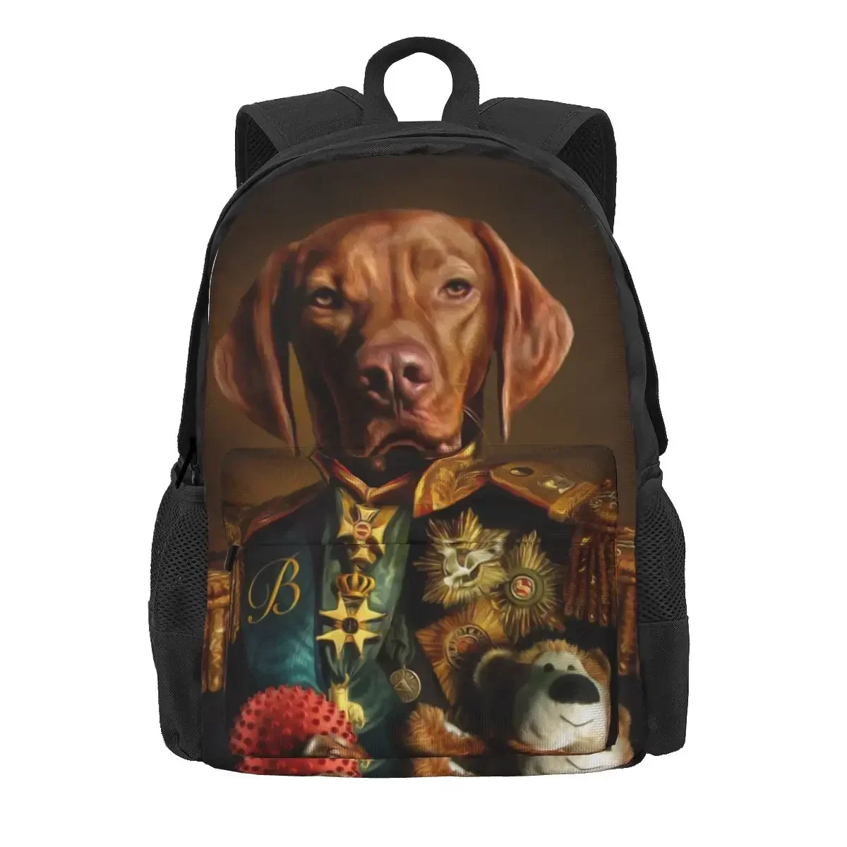 Bertie The Hungarian Vizsla - Dog Portrait Backpacks Boy Girl Bookbag Students School Bags Rucksack Travel Rucksack Shoulder Bag