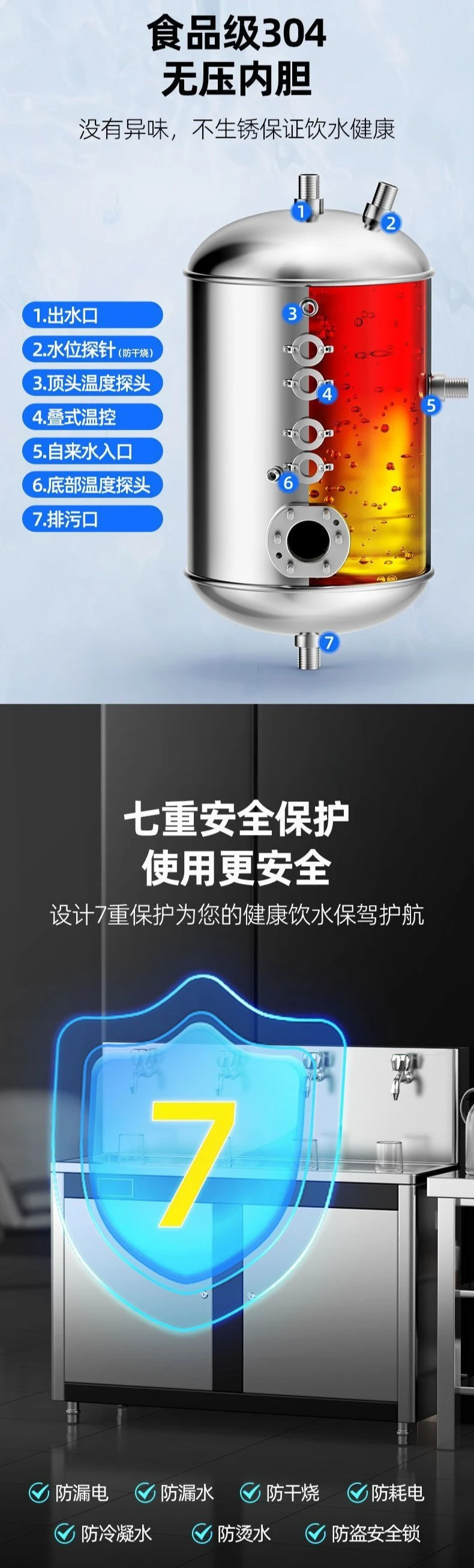 Commercial Direct Drinking Machine Business Water Dispenser Water Purification Integrated Water Boiler