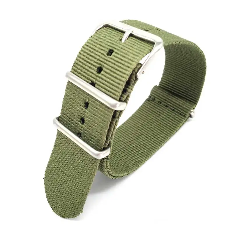 Correa de reloj deportiva de nailon para hombre y mujer, 18mm 20mm 22mm, correa militar de tela nailon con hebilla 2