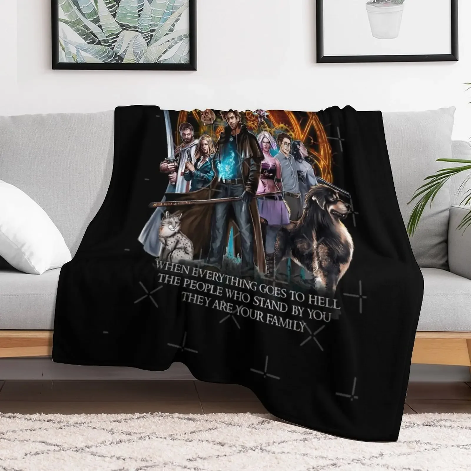 Harry Saving The World With Friends Dresden Files \t Throw Blanket Tourist Moving cosplay anime Blankets