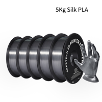 GEEETECH 5kg 3D Silk PLA Filament 1Kg/roll 1.75mm Spool Wire For 3D Printer Material,Safety, Vacuum packaging, Colorful Plastic