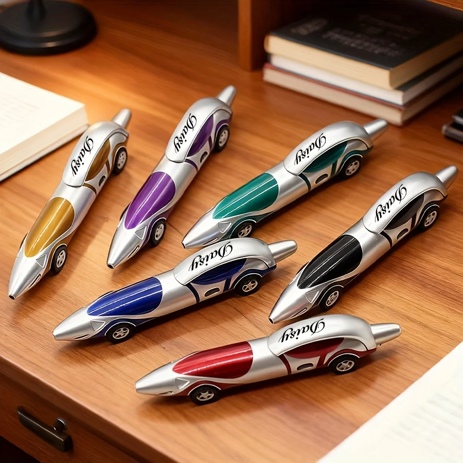 1pc Personalized Engraved Car-Themed Ballpoint Pen,Custom Name & Text, great for office signatures & car enthusiasts