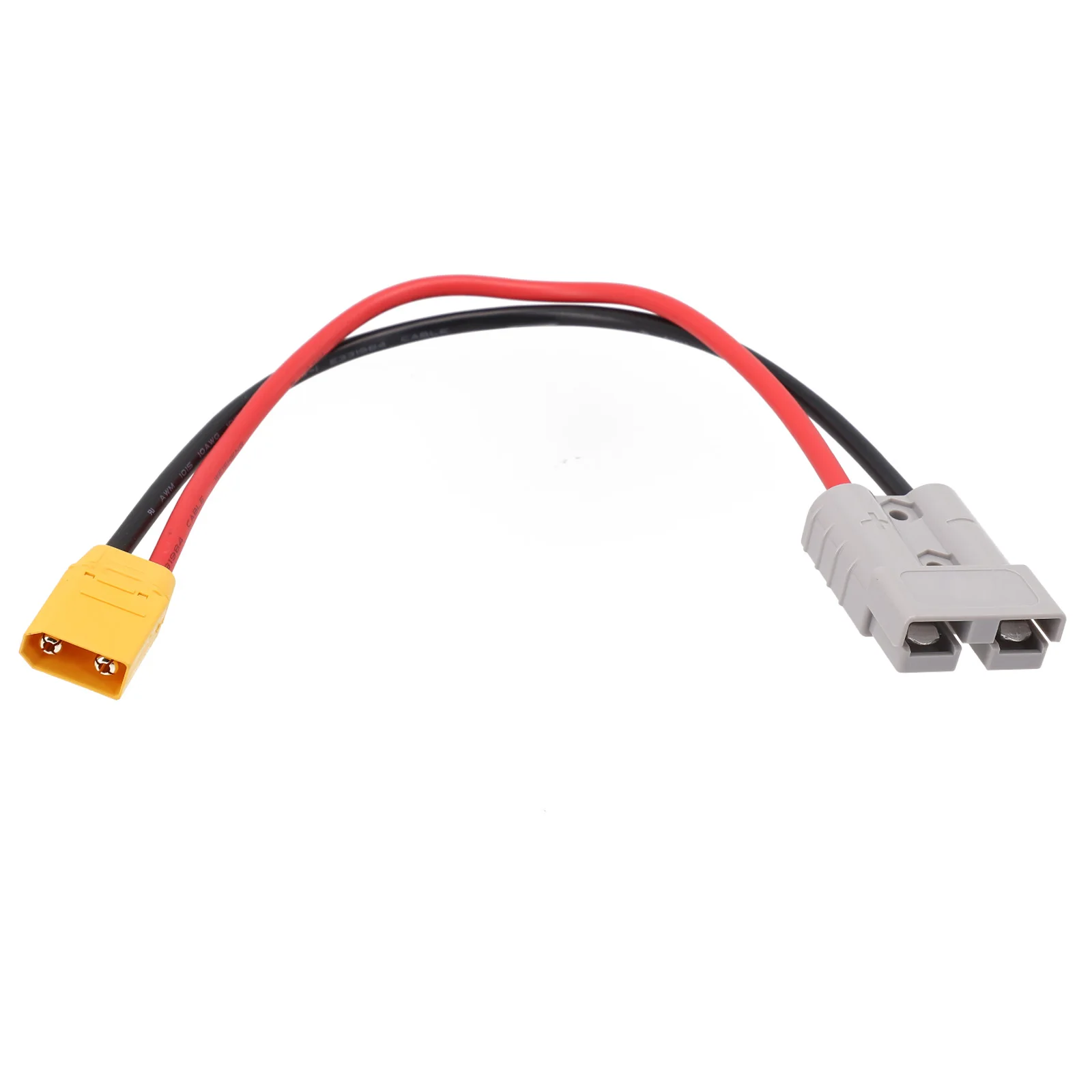 كبل مهايئ مطاطي برأس أنثوي وذكور للمركبات الكهربائية ، قلب نحاسي مطلي ، 10AWG ، 30 كبل ، XT90 ، V