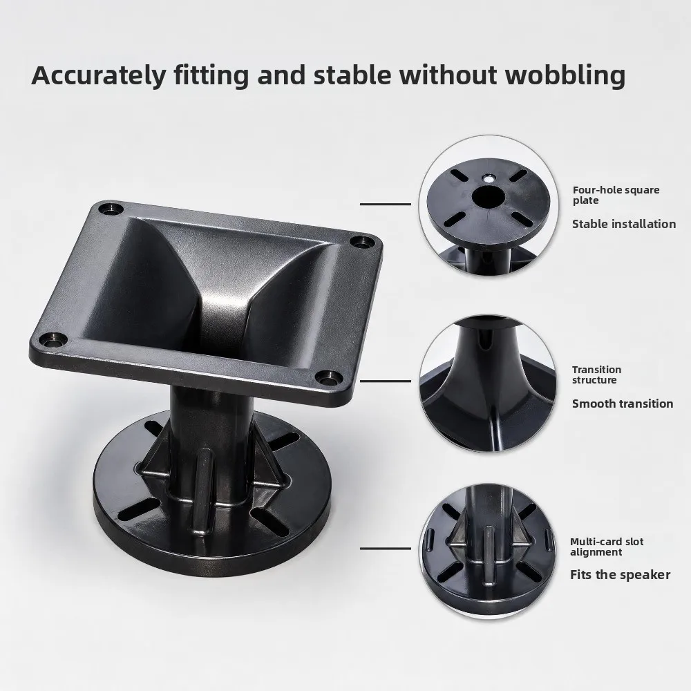 MW Audio 4,7" Quadratischer Hornlautsprecher 1" Halsöffnung 120x120x95mm ABS-Wellenleiter 4-Bolzen für Bühnen-Pro-Audio-Lautsprecher-Ersatz – Detail 4