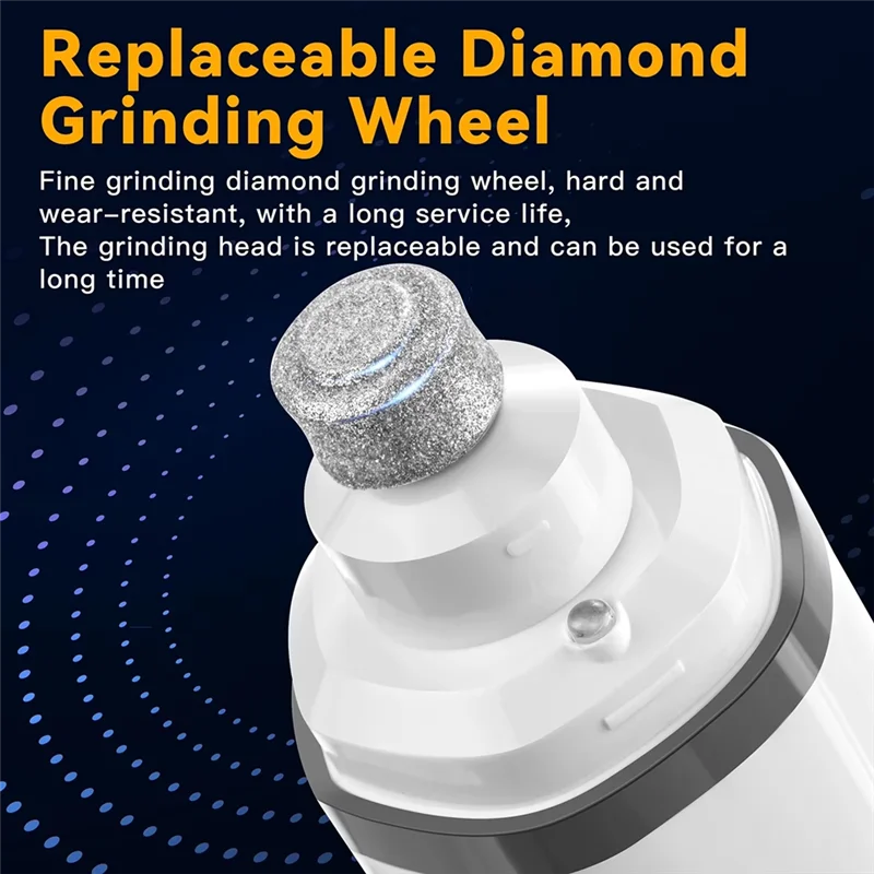 

ABVT-Speed Adjustable Electric Pet Nail Grinder, Rechargeable And Painless Trimmer For Dog And Cat Paws Grooming