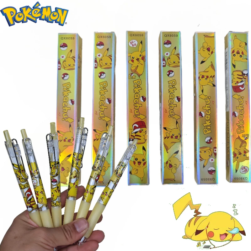 

5/10pcs Pikachu Cartoon Gel Pens Anime Peripherals School Supplies Cute Student Blind Box Stationery Children’s Birthday Gifts