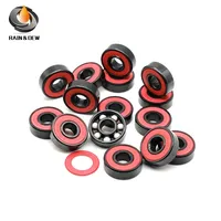 8Pcs 608 2RS Hybrid Ceramic Bearing ABEC-11 8x22x7 mm Skateboard Spinner Ceramic Nitride Pro Series 608 Ceramic Ball Bearings