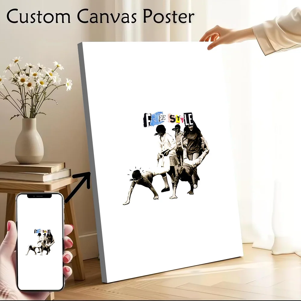 Freestyle 3 Canvas Wall Arts Poster Customizable Pictures Printing for Room Decorative Picture Decor Luxury Decoration Art Print