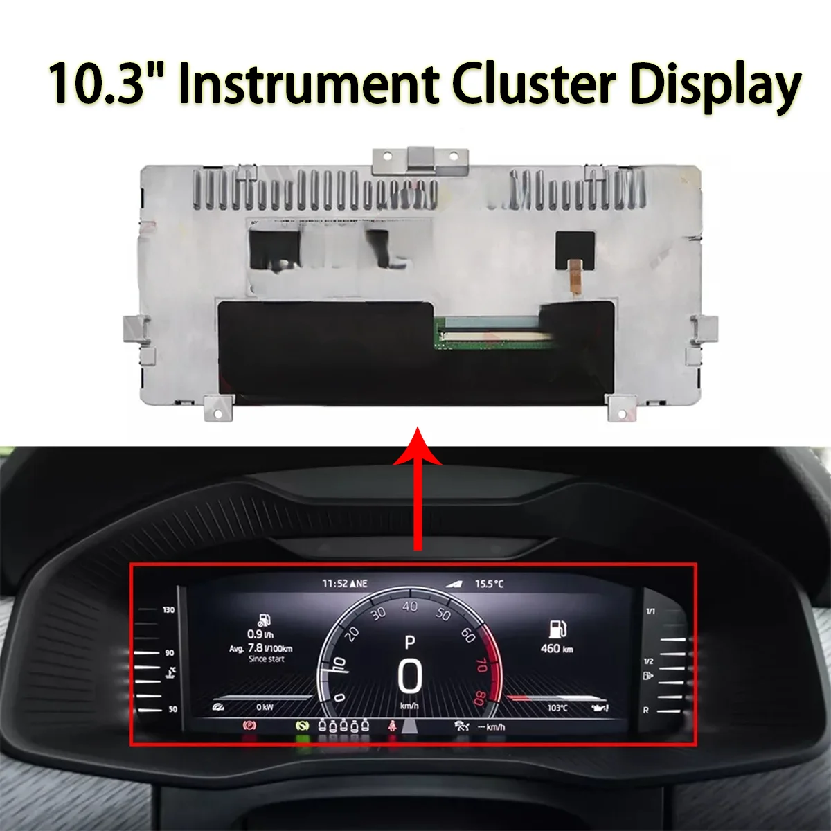 

10.3 Inch LCD Display Screen LA103DV1-SL01 LA103DV1(SL)(01) LA103DV1 SL01 For VW T-Roc Skoda Kodiaq Instrument Cluster Dashboard