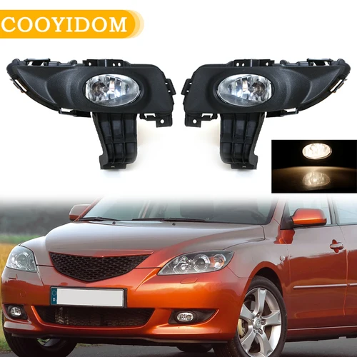Luz antiniebla del parachoques delantero del coche para Mazda 3 M3 BK 2003 2004 2005 2006 2007 2008-2010 1.6L conjunto de lámpara antiniebla con bombilla BS1C-51-690