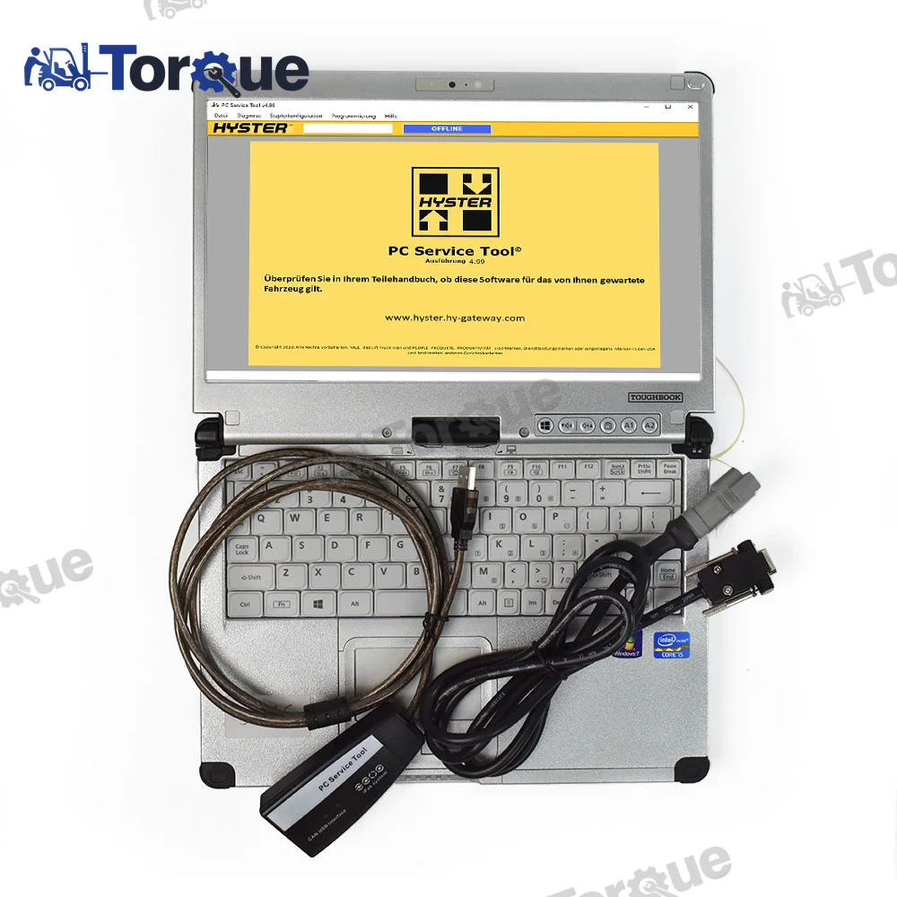 Forklift truck diagnostic tool V4.98 Yale Hyster PC Service Tool Ifak CAN USB Interface for yale hyster diagnostic+CF C2 laptop