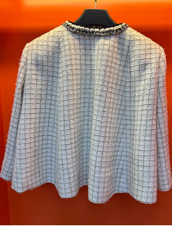 Herfst Nieuwe Sle Little Fraance Sle Geweven Ontwerp Cowl Ne Jas Ele Ronde Ne Bovenkleding Dames Jaet